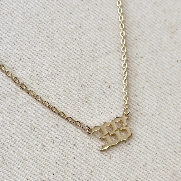 ShopLovNLiv Jewelry - 18K Gold Filled 333 Angel Number Necklace